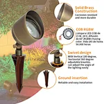 LED Solid Brass Outdoor Garden Light